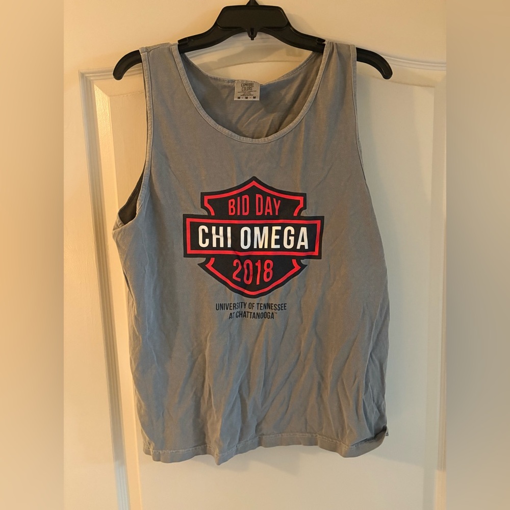 Gray Chi Omega Sorority Tank Top